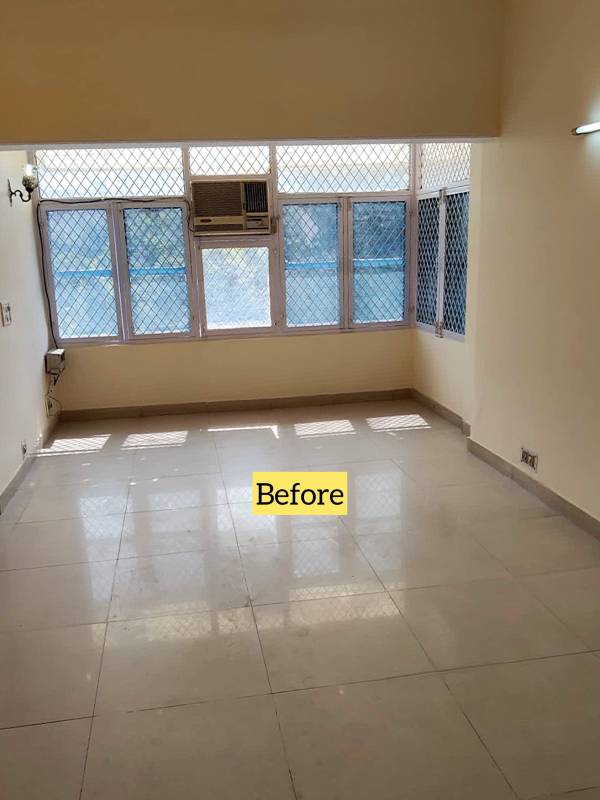 Before makeover - Noida rental house